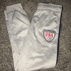 USA soccer grey joggers